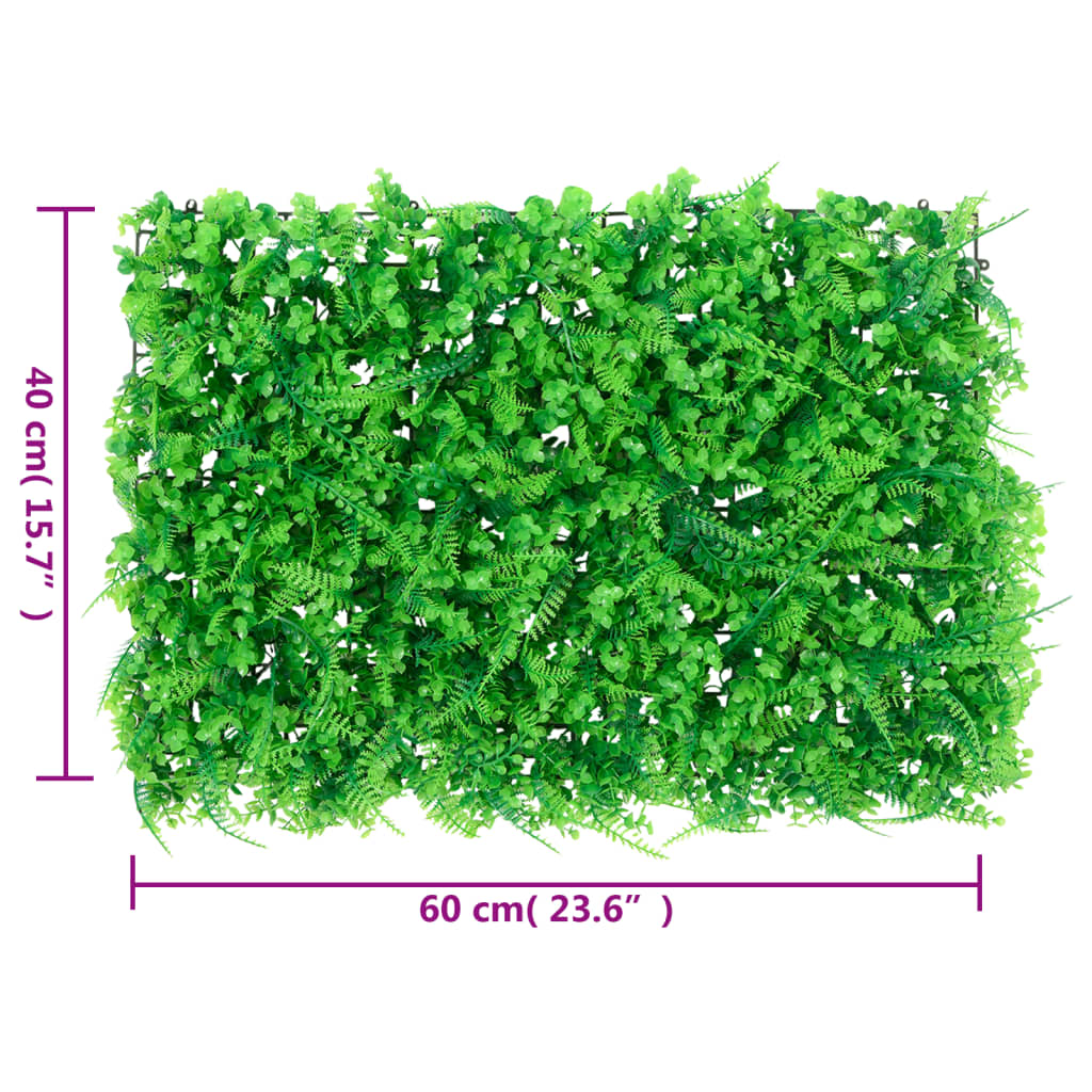 Fern Leaf Privacy Screen Artificial 6 pcs. Green 40x60 cm