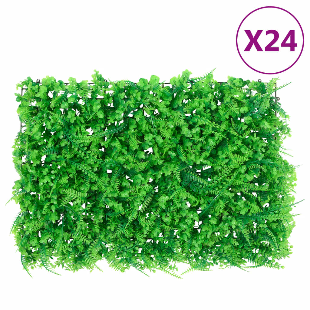 Fern Leaf Privacy Screen Artificial 24 pcs. Green 40x60 cm