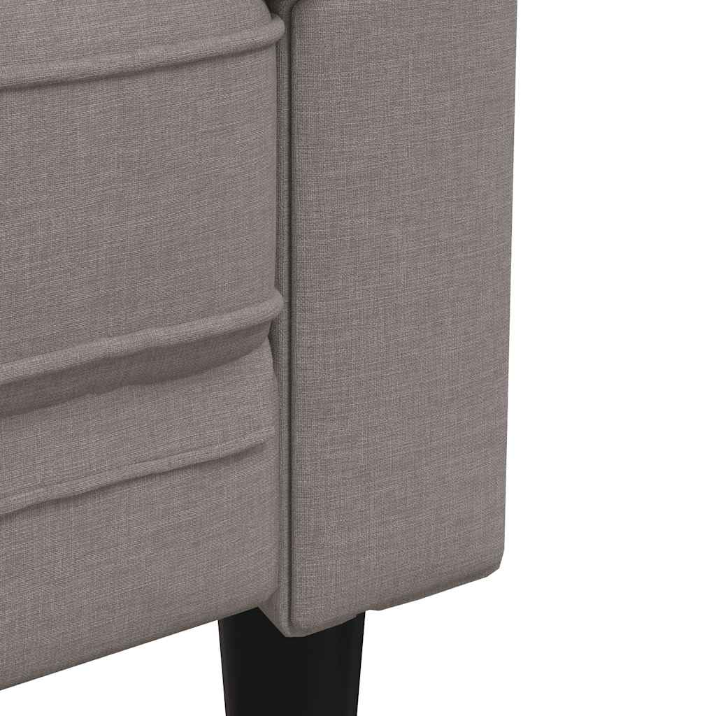 Canapé Chesterfield 3 places en tissu taupe