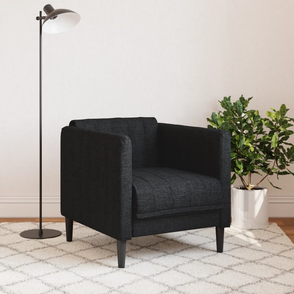 Fauteuil tissu noir