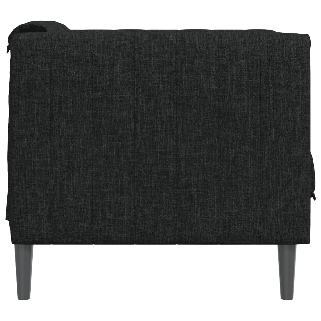 Fauteuil tissu noir