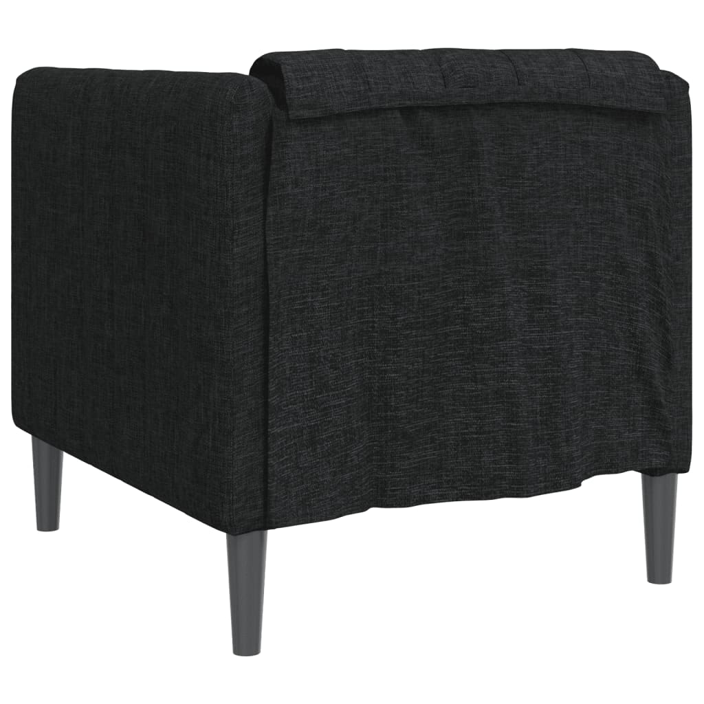 Fauteuil tissu noir
