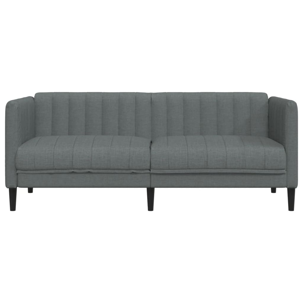 Canapé 2 places tissu gris foncé
