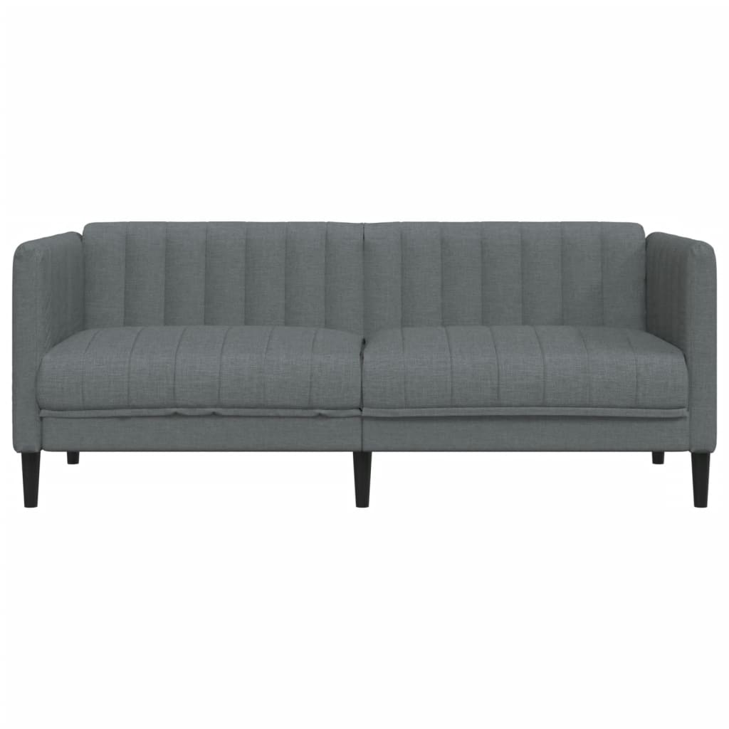 Canapé 2 places tissu gris foncé