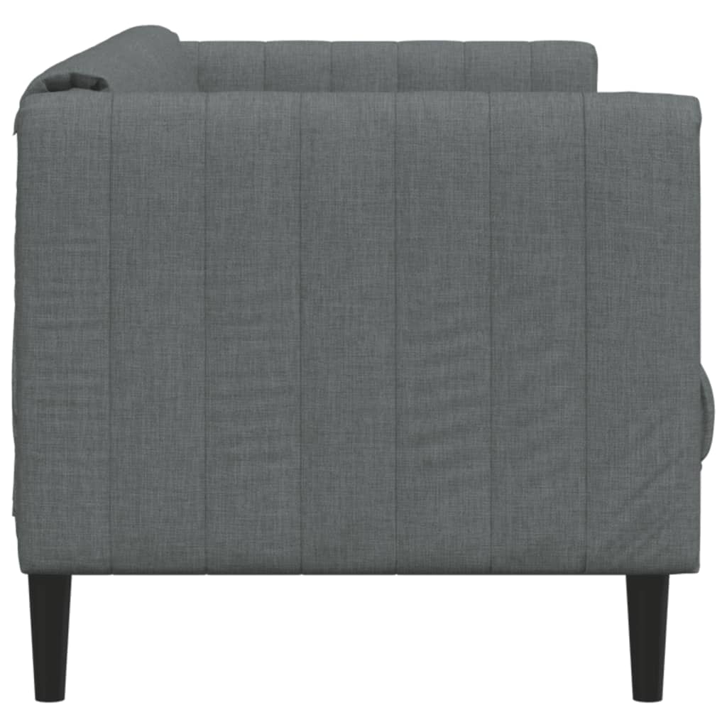 Canapé 2 places tissu gris foncé
