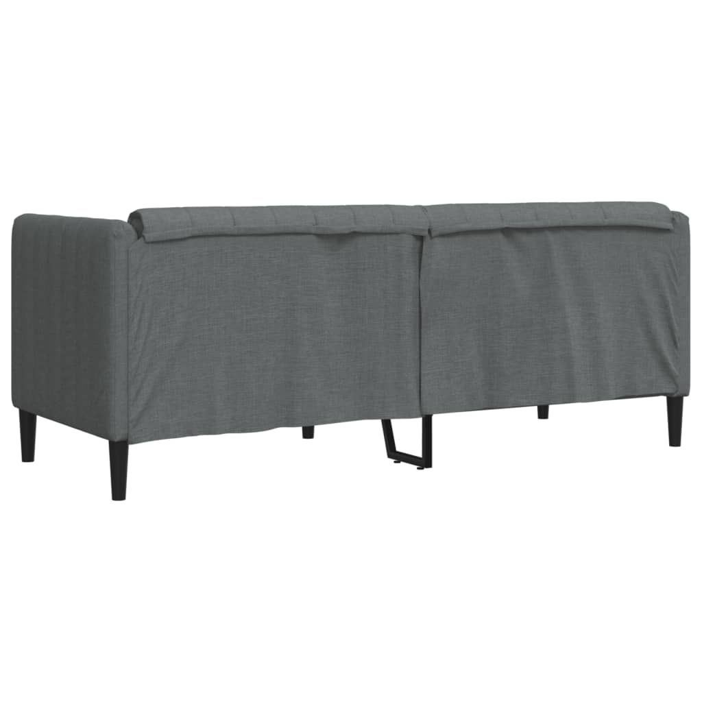 Canapé 2 places tissu gris foncé