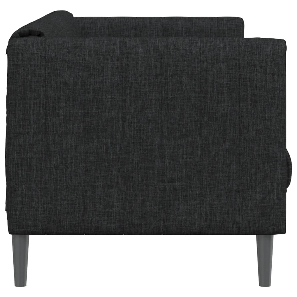 Canapé 2 places tissu noir