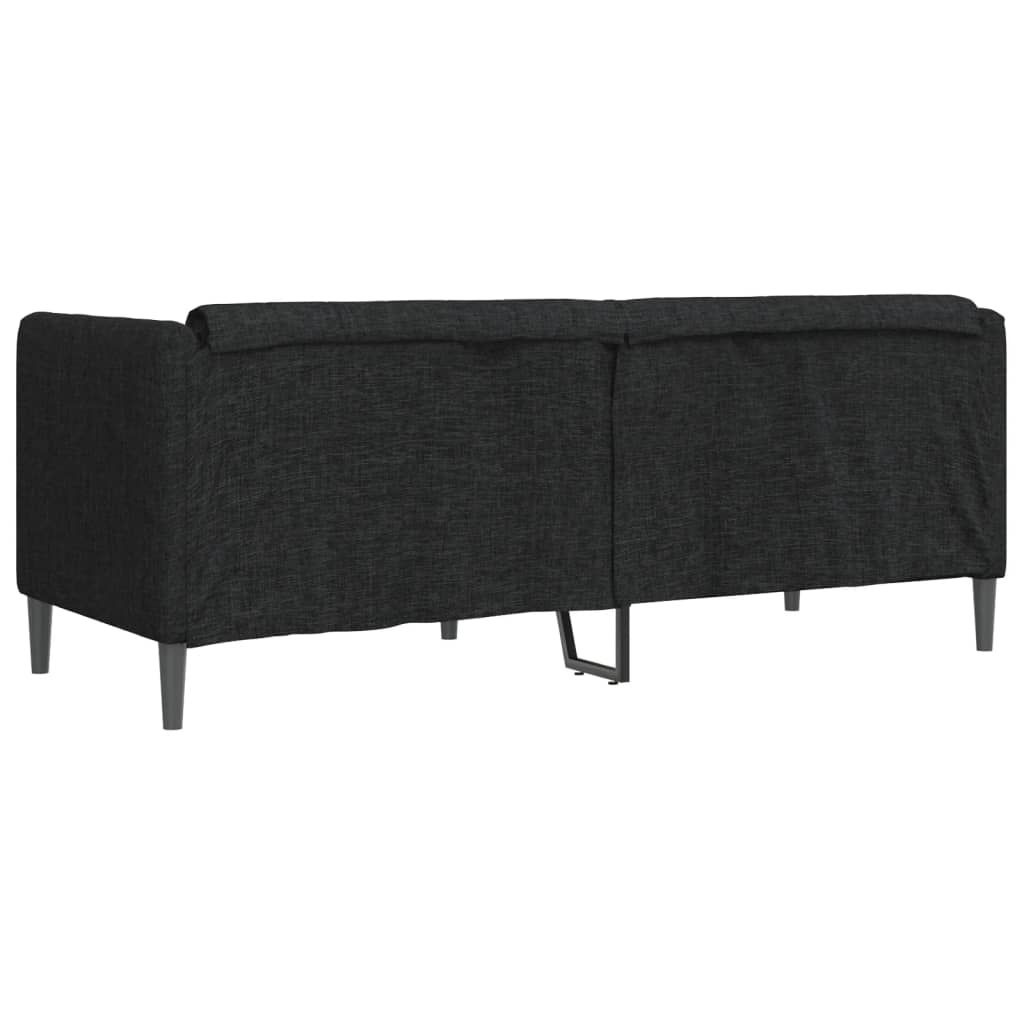 Canapé 2 places tissu noir