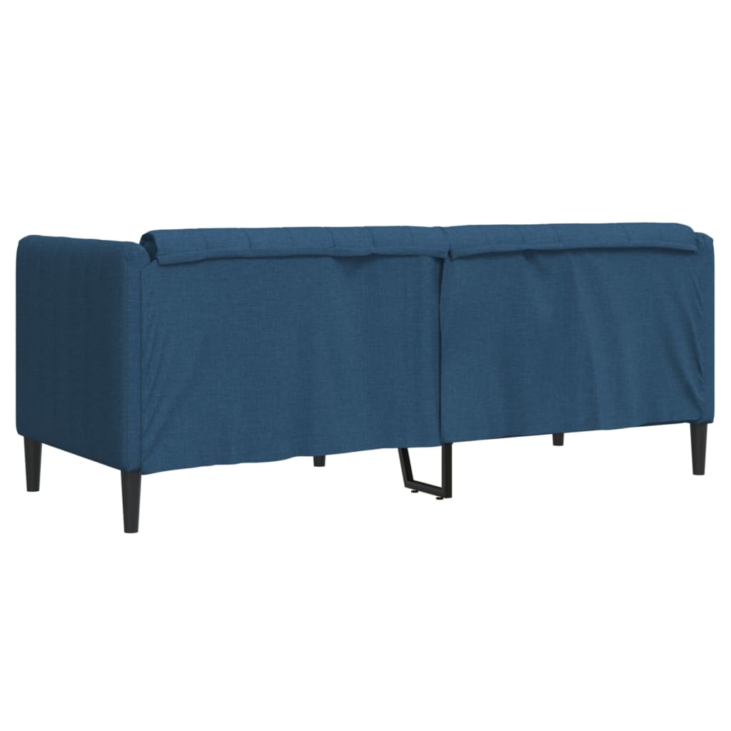 Canapé 2 places en tissu bleu