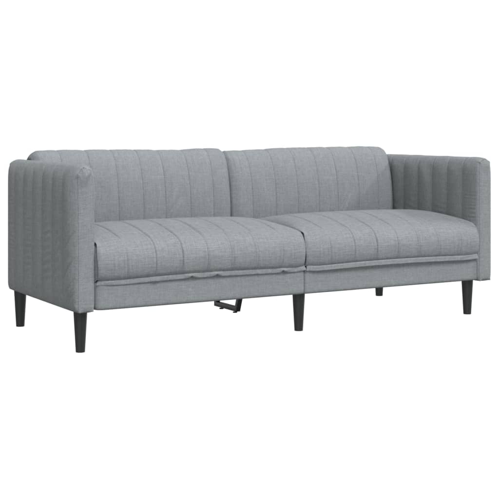 Canapé 3 places tissu gris clair