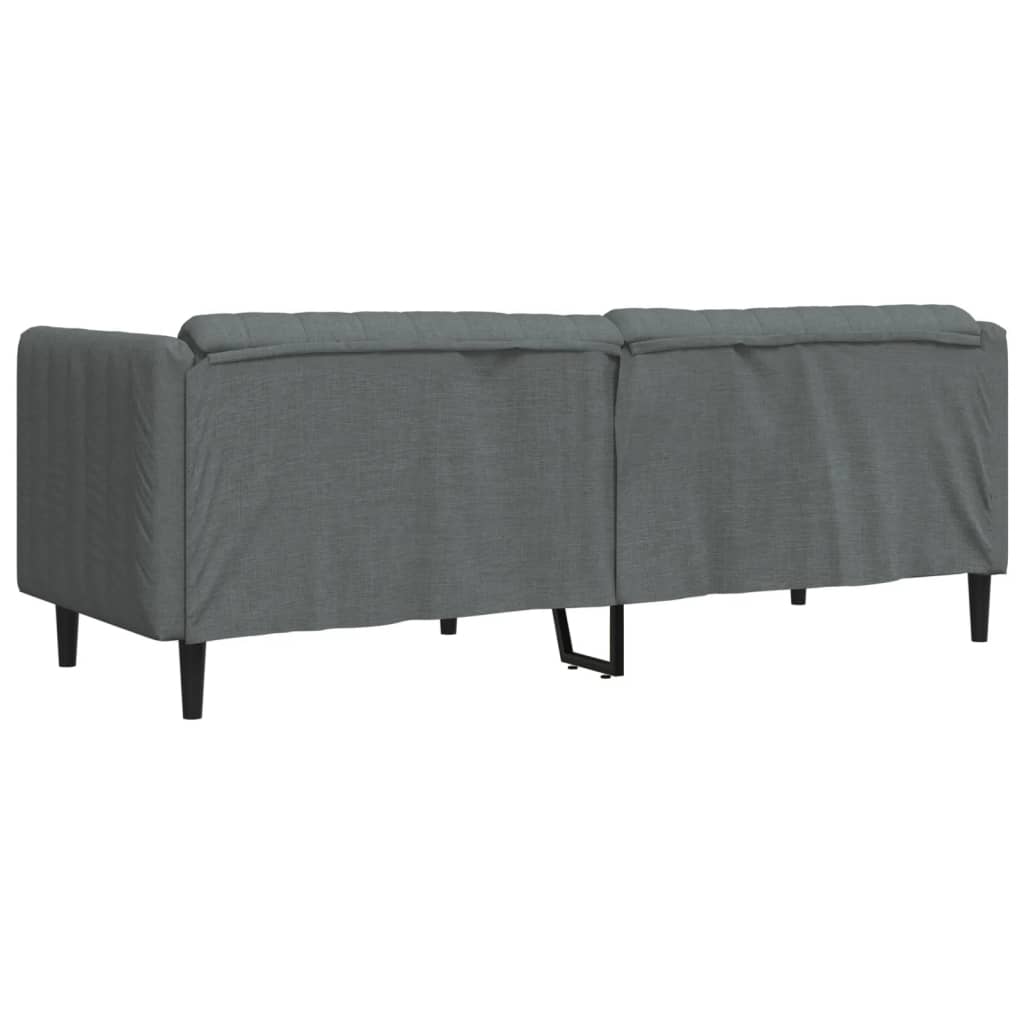 Canapé 3 places tissu gris foncé