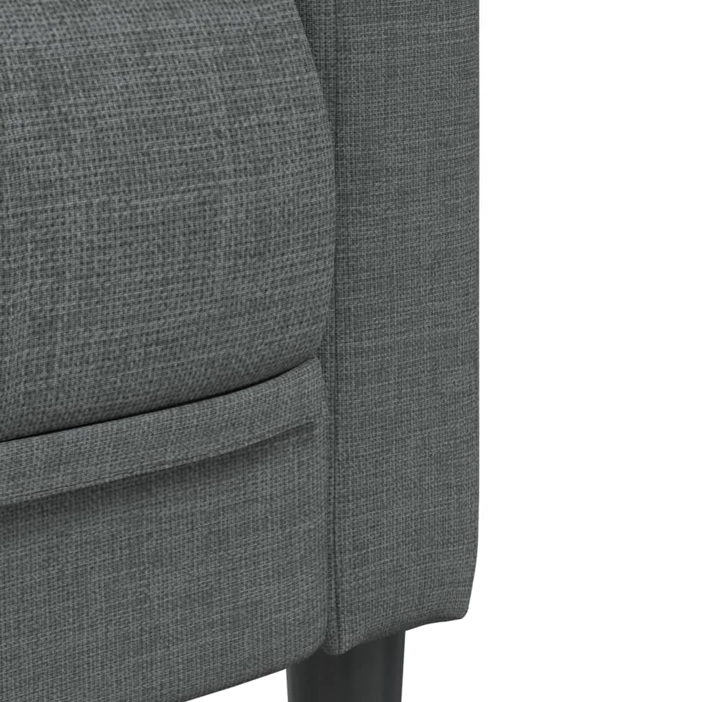 Canapé 3 places tissu gris foncé