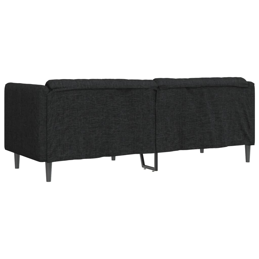 Canapé 3 places tissu noir