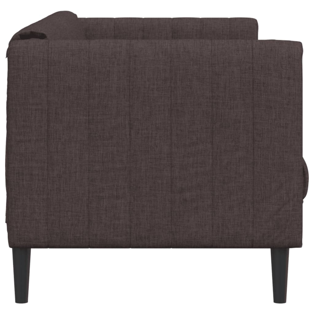 Canapé 3 places en tissu marron foncé