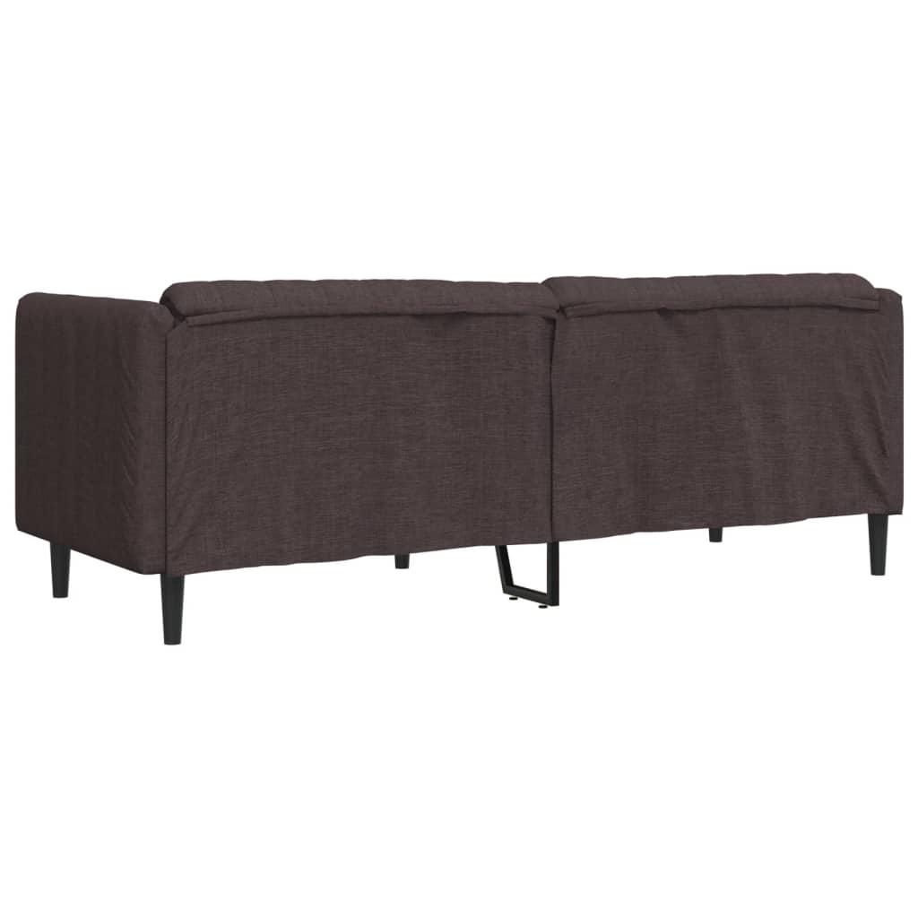Canapé 3 places en tissu marron foncé