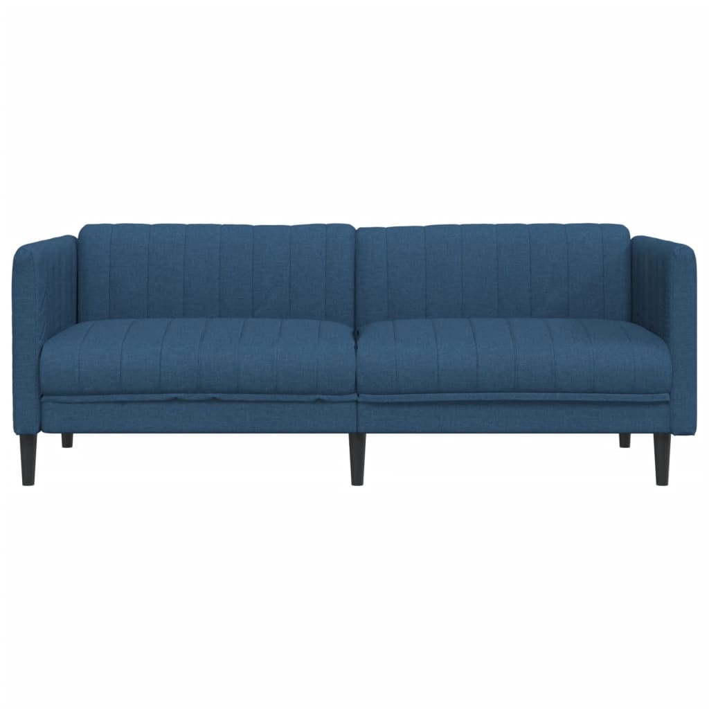 2-seater sofa blue fabric