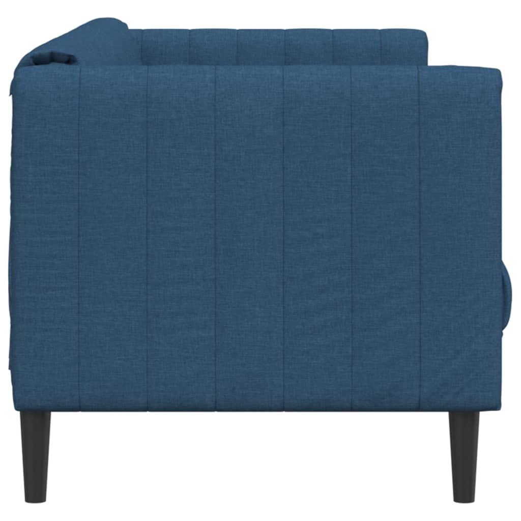 2-seater sofa blue fabric