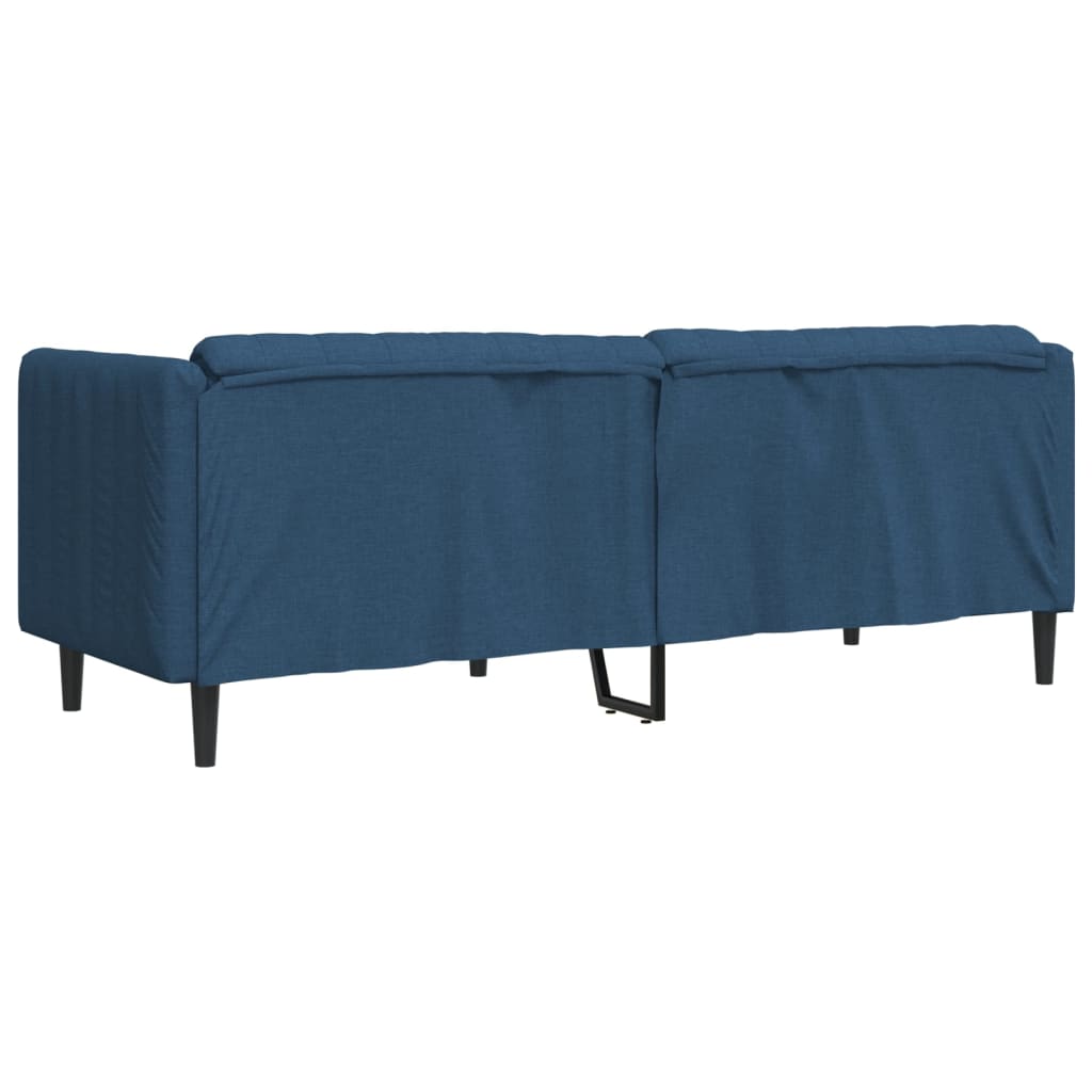 2-seater sofa blue fabric