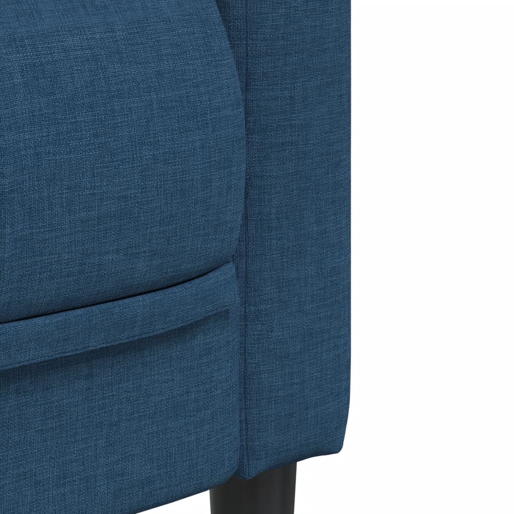 2-seater sofa blue fabric