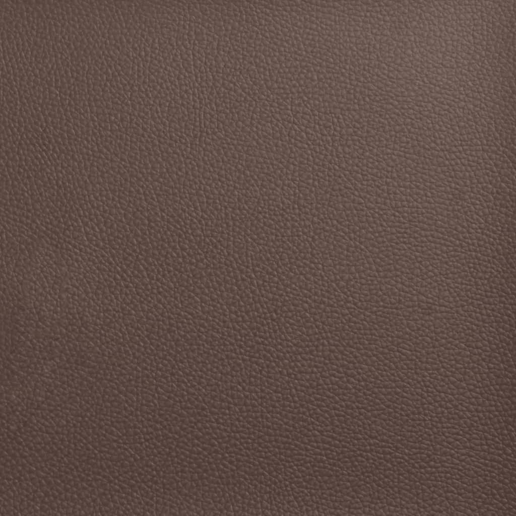 Chesterfield-Sofa 2-Sitzer Braun Kunstleder