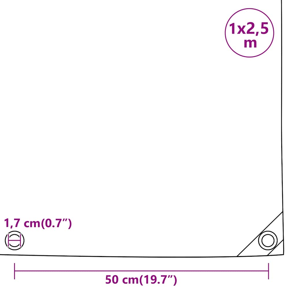 Plane 650g / m² Schwarz 1 x 2,5 m Canvas mit PVC-Beschichtung