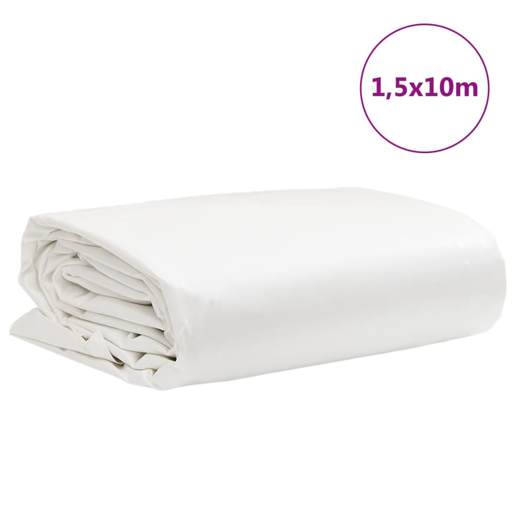Plane 650g / m² Weiß 1,5 x 10 m Canvas mit PVC-Beschichtung
