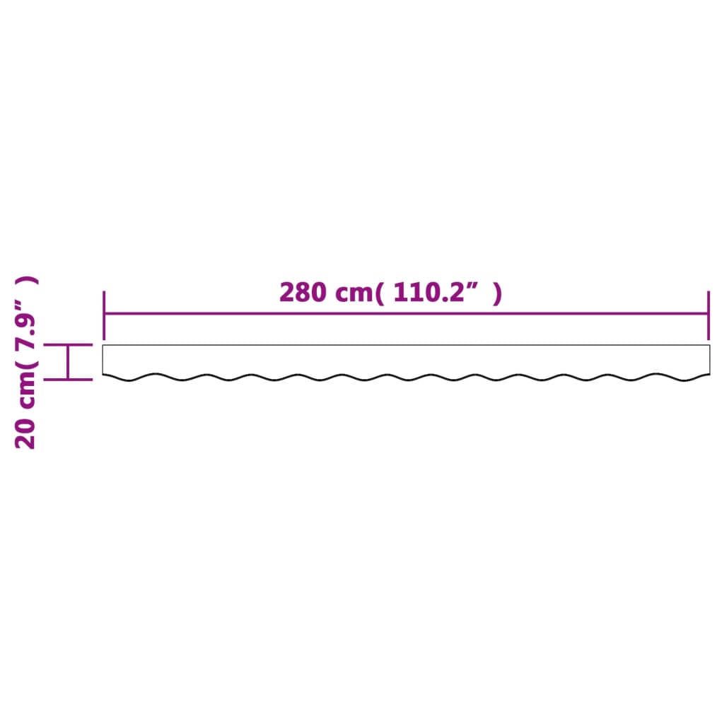 Markisenvolant Burgunderrot 300 cm