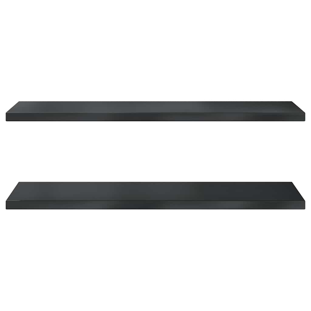 Wandregale 2 Stk. 100x40 cm Schwarz Edelstahl