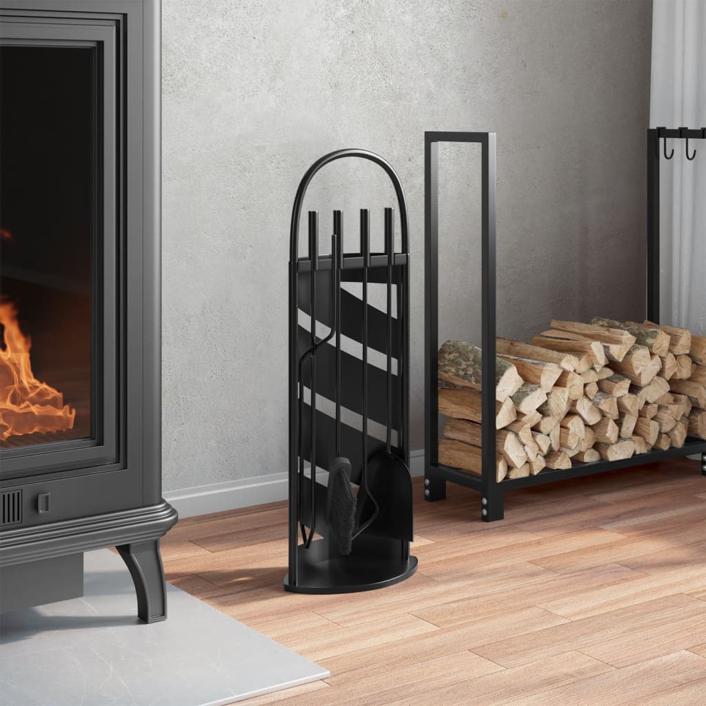 5-piece fireplace tool set 23x15x66 cm steel