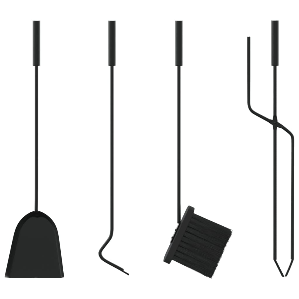 5-piece fireplace tool set 23x15x66 cm steel