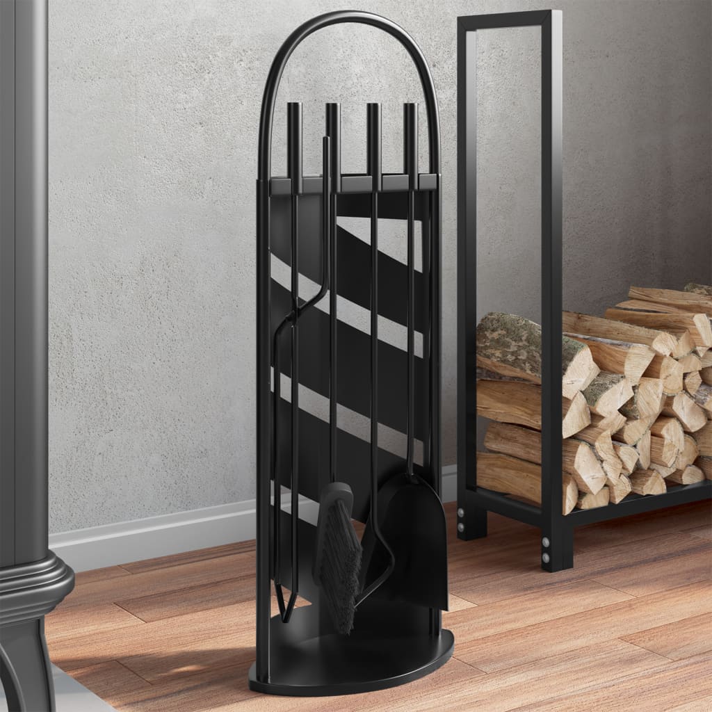 5-piece fireplace tool set 23x15x66 cm steel