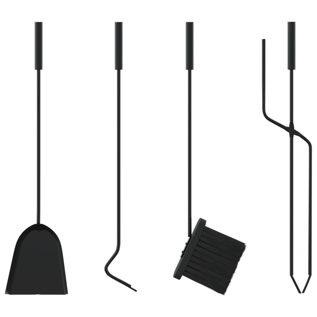 5-piece fireplace tool set 23x15x66 cm steel