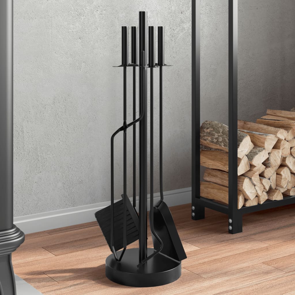 5-piece fireplace tool set 18x66 cm steel