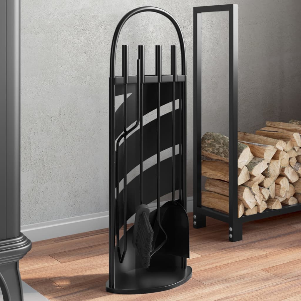 5-piece fireplace tool set 23x15x66 cm steel