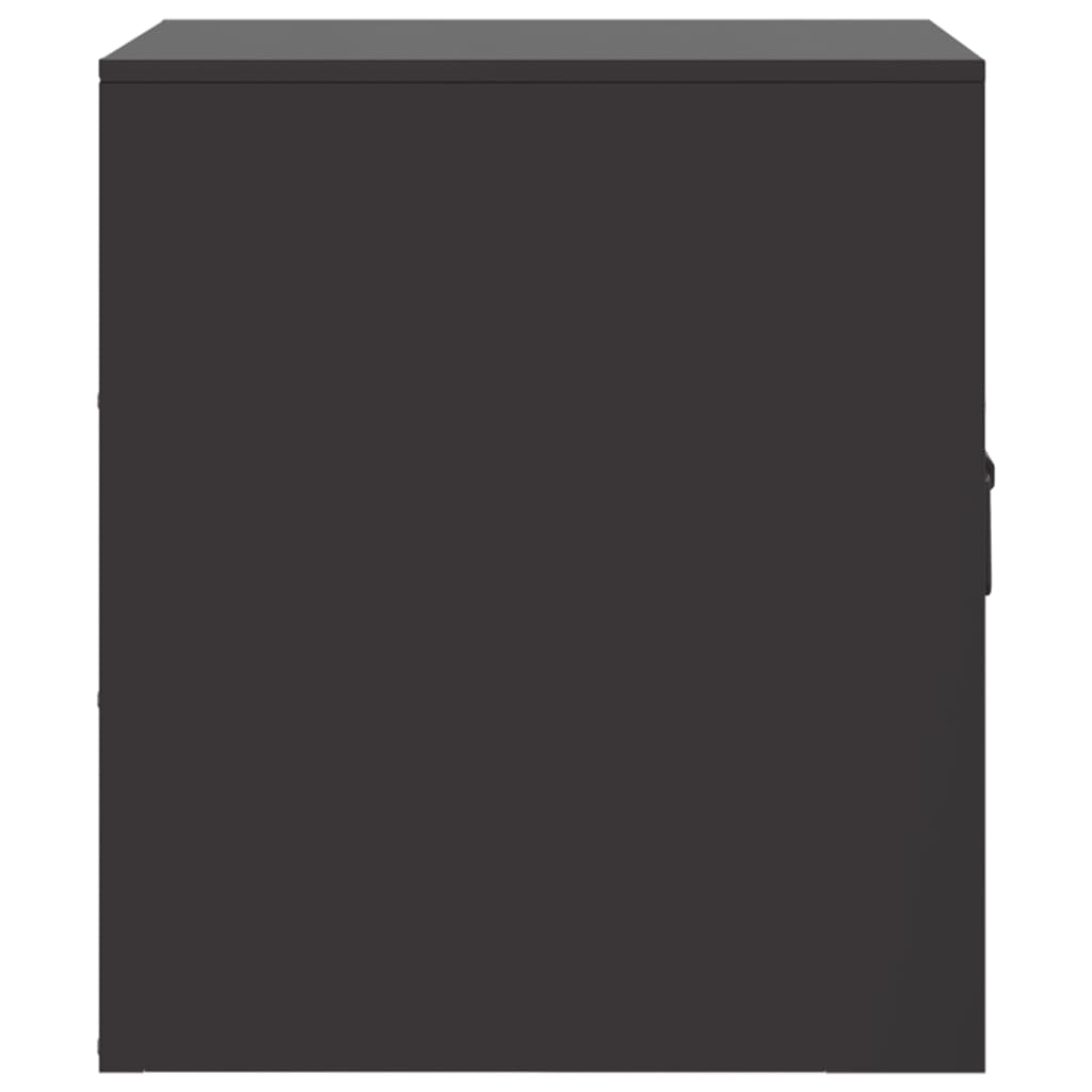 Tables de chevet 2 pcs. Noir 34,5x39x44 cm en acier