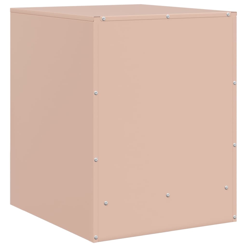 Bedside Table Pink 34.5x39x44 cm Steel