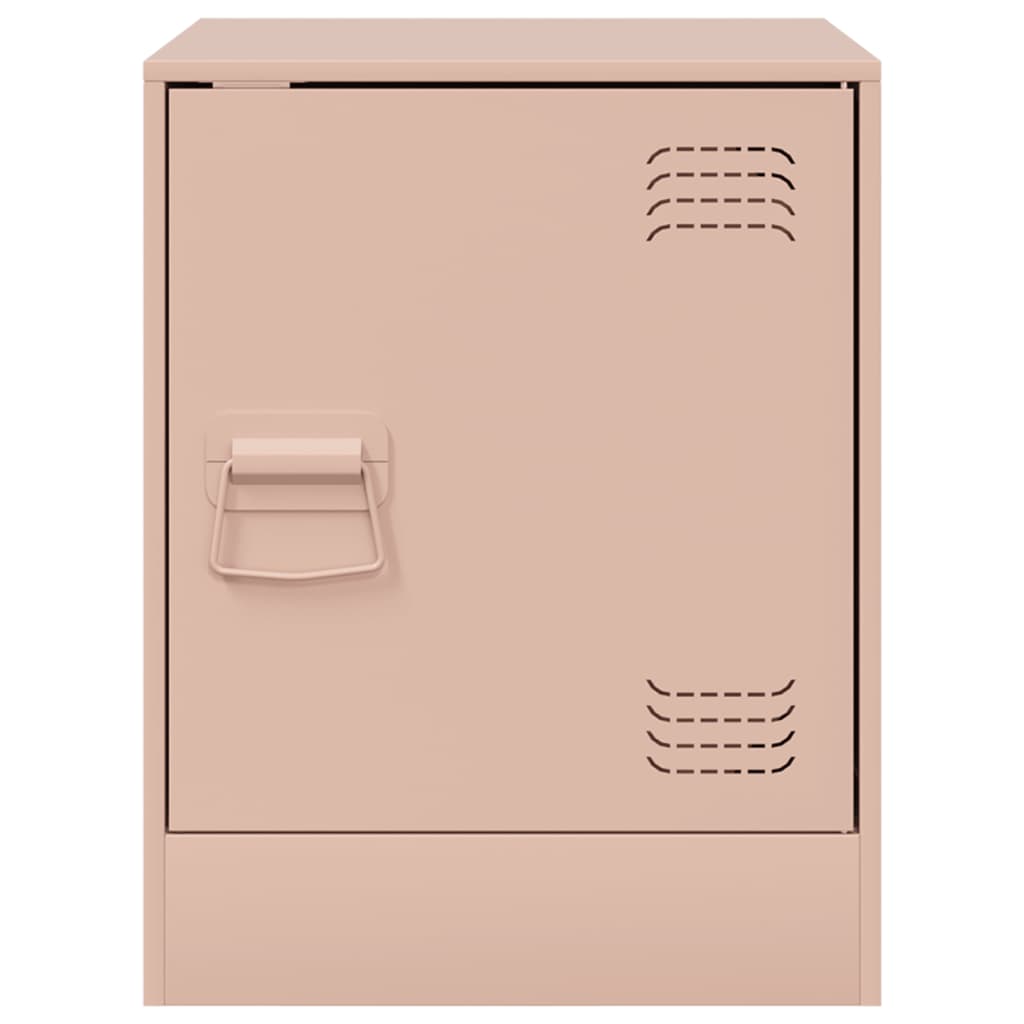 Tables de chevet 2 pcs. Rose 34,5x39x44 cm en acier