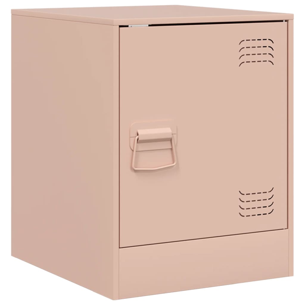 Tables de chevet 2 pcs. Rose 34,5x39x44 cm en acier