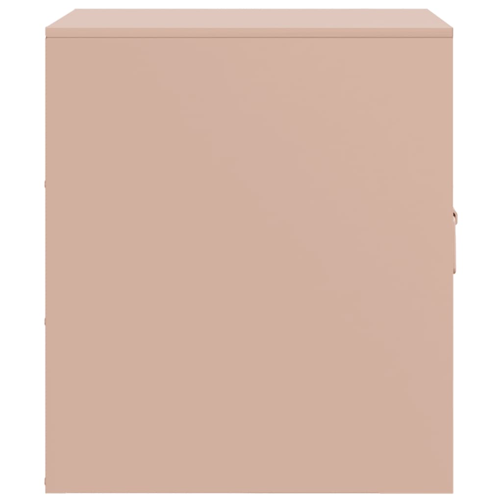 Tables de chevet 2 pcs. Rose 34,5x39x44 cm en acier