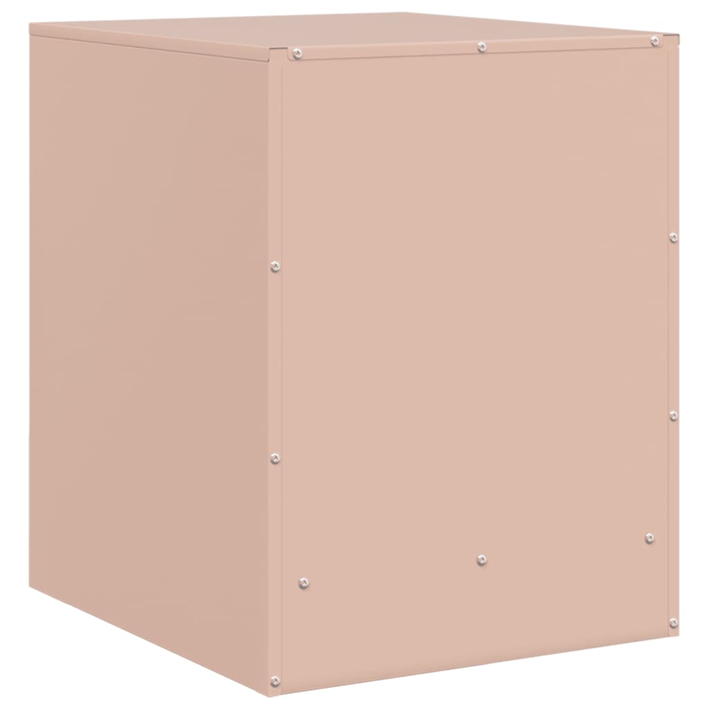 Tables de chevet 2 pcs. Rose 34,5x39x44 cm en acier