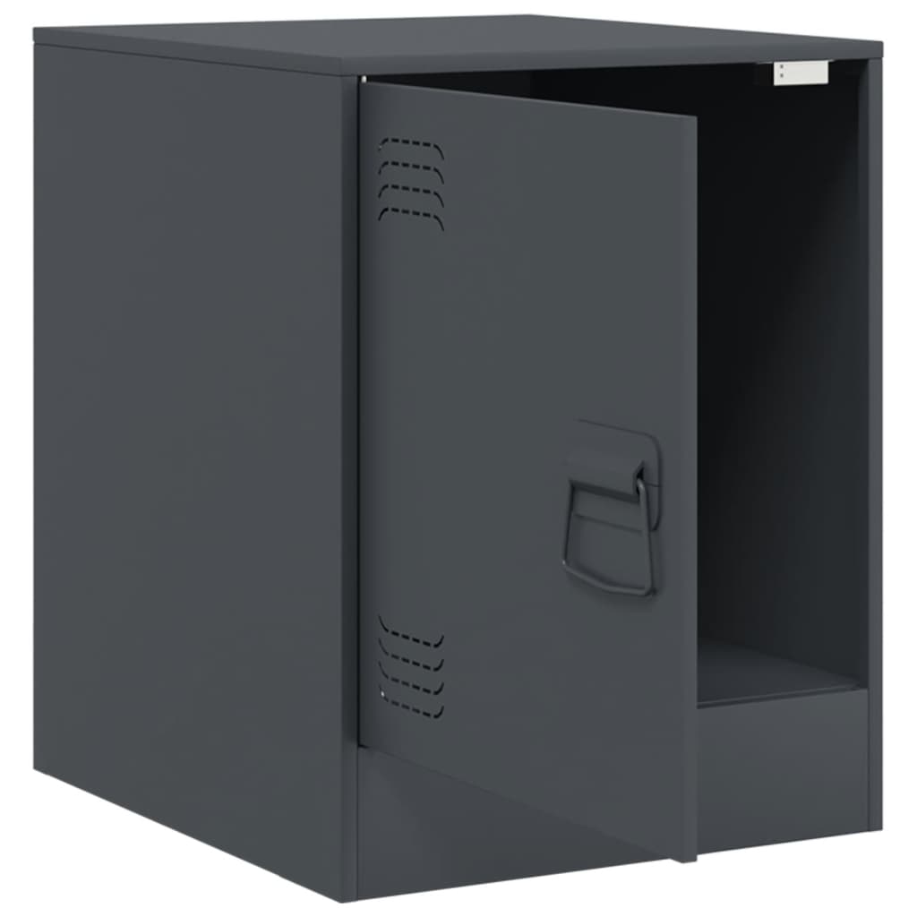 Bedside tables 2 pcs. Anthracite 34.5x39x44 cm steel