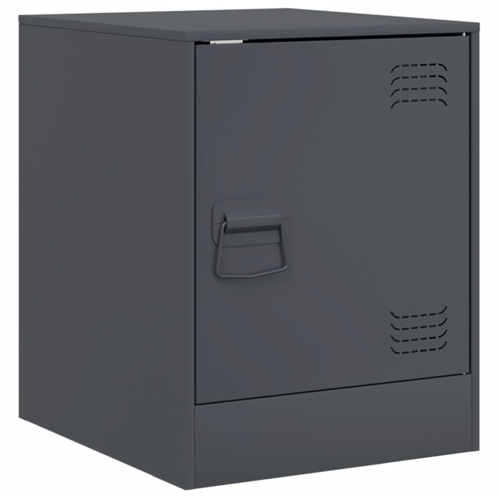 Bedside tables 2 pcs. Anthracite 34.5x39x44 cm steel