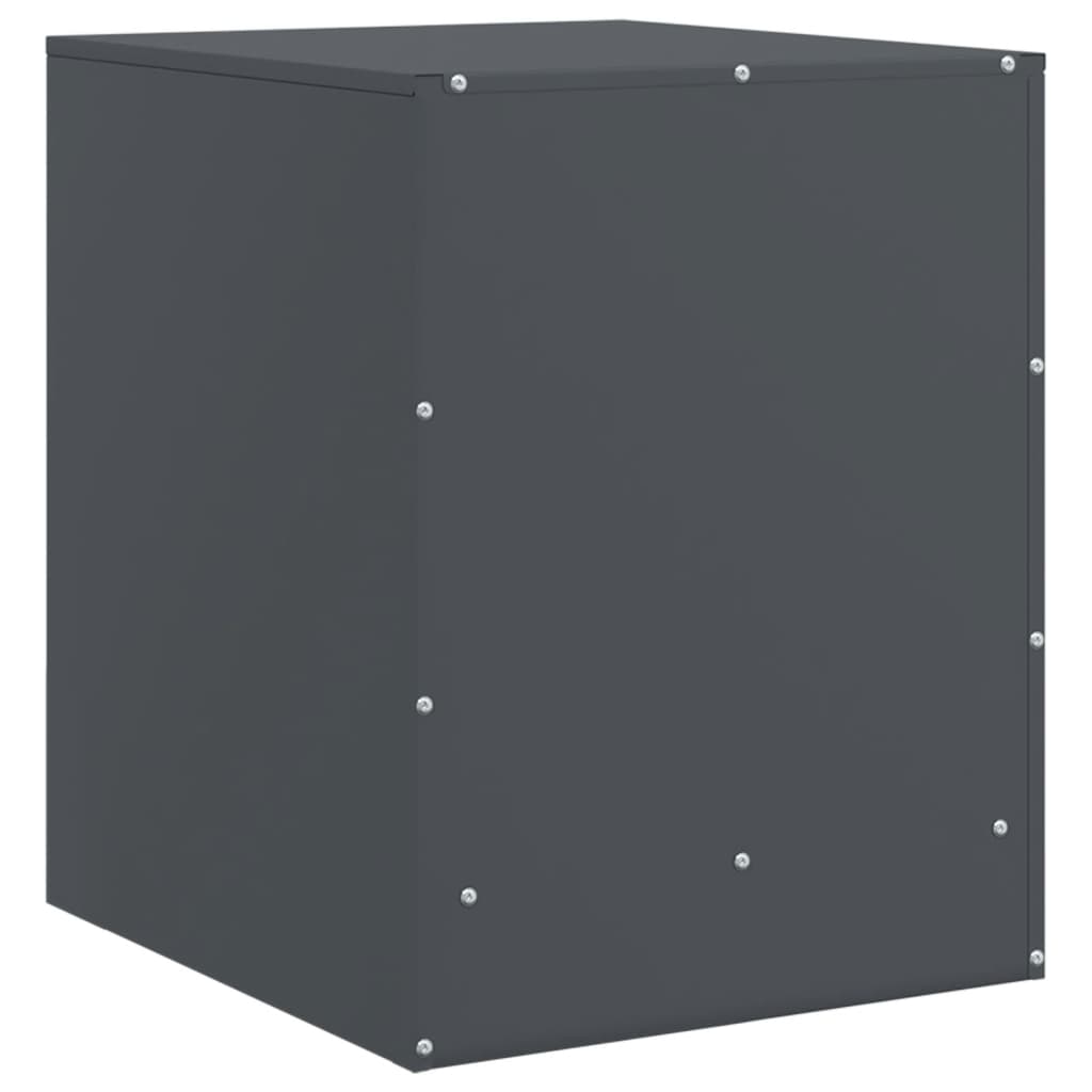 Bedside tables 2 pcs. Anthracite 34.5x39x44 cm steel