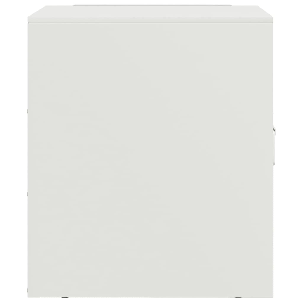 Tables de chevet 2 pcs. Blanc 34,5x39x44 cm en acier