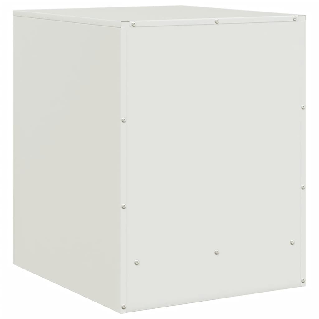 Tables de chevet 2 pcs. Blanc 34,5x39x44 cm en acier