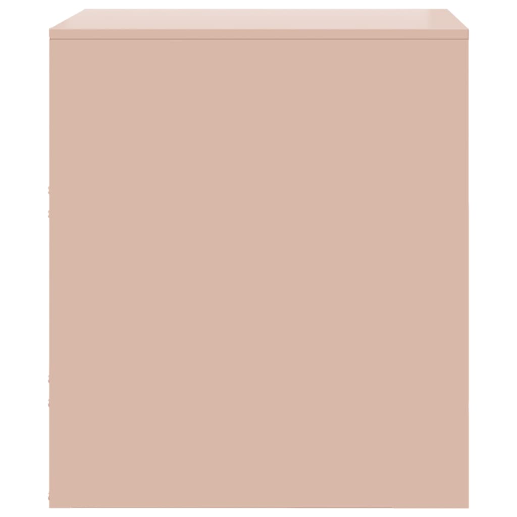 Bedside Table Pink 34.5x39x44 cm Steel