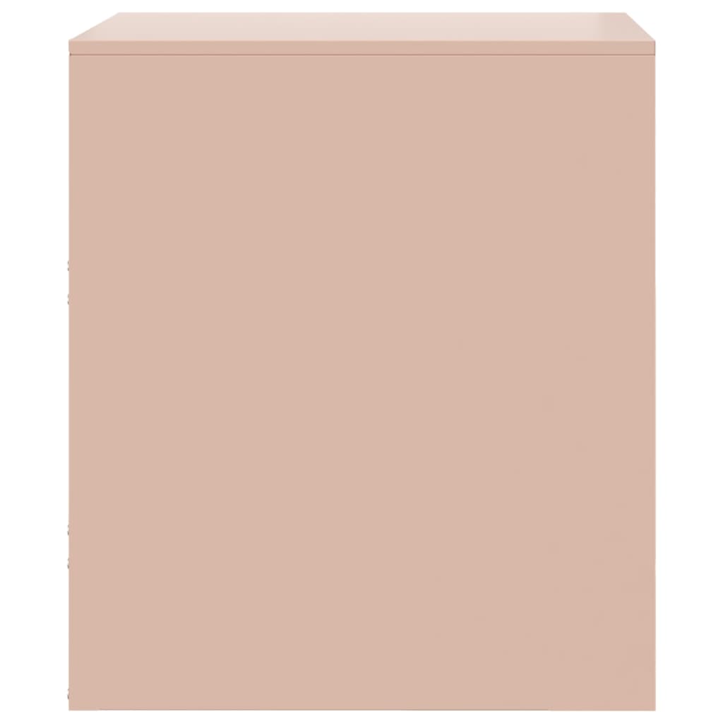 Tables de chevet 2 pcs. Rose 34,5x39x44 cm en acier