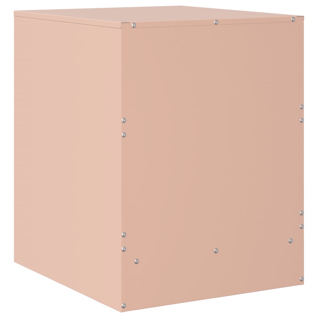 Tables de chevet 2 pcs. Rose 34,5x39x44 cm en acier