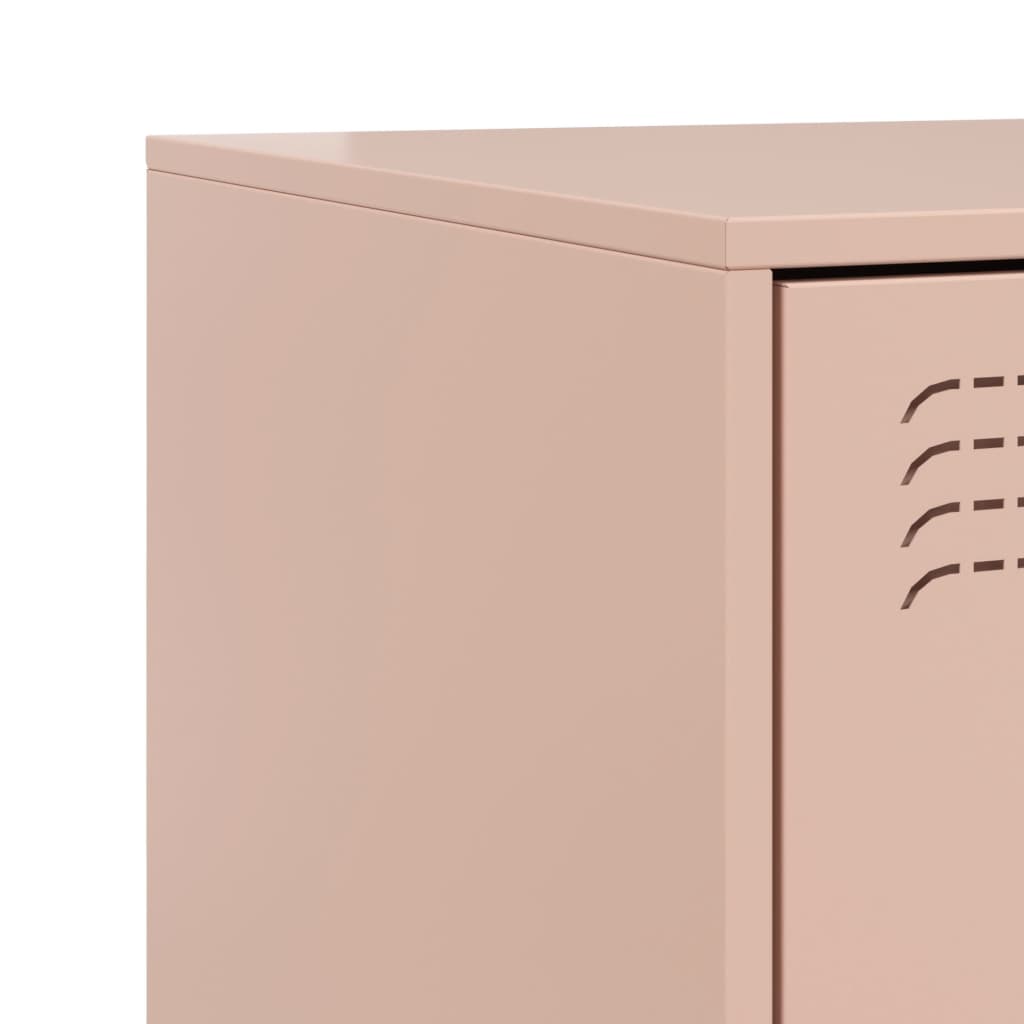 Tables de chevet 2 pcs. Rose 34,5x39x44 cm en acier