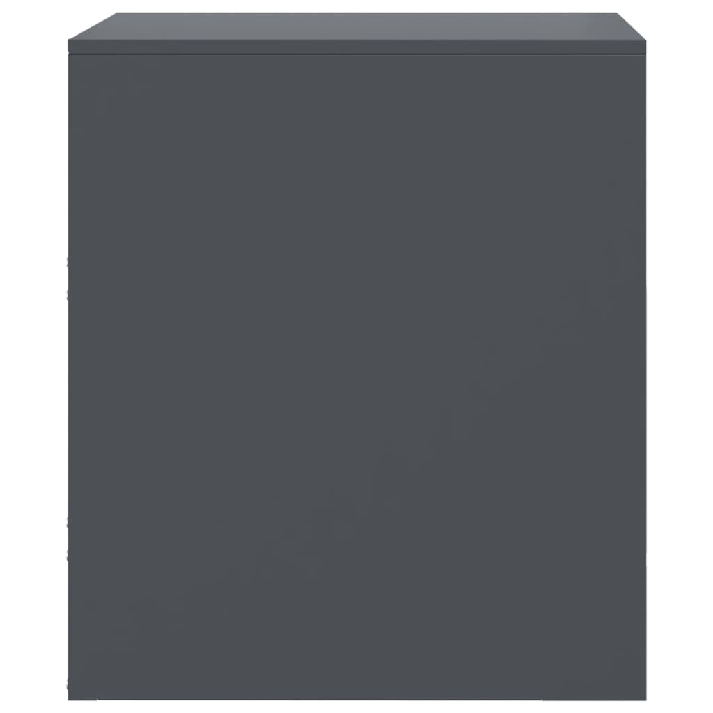 Bedside tables 2 pcs. Anthracite 34.5x39x44 cm steel